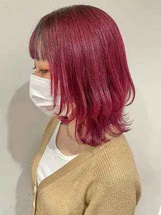 ミディアム カラー 🌈🌸あおき みちる🌟💗のヘアスタイル
