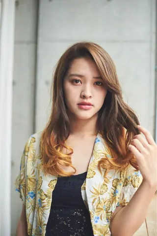 ロング カラー ＊くせ毛に特化＊ 【yun】のヘアスタイル