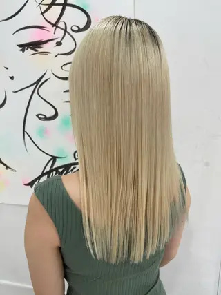 ロング 髪質改善/縮毛矯正 /ブリーチ矯正/岡部のヘアスタイル