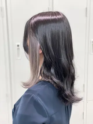 ミディアム カラー ショーヤ/ブリーチ /バレイヤージュのヘアスタイル