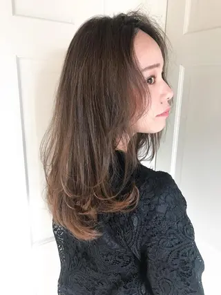 ロング カラー 🇨🇳ワンホンヘア 下田鉄也のヘアスタイル