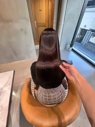 ロング ブリーチしたのに 色持ち1.5ヶ月のヘアスタイル