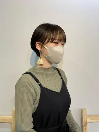 ショート カラー パーマ* 顔まわり似合わせのヘアスタイル