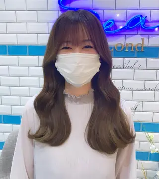 セミロング カラー 新宿/韓国レイヤー 髪質改善カラー/角所のヘアスタイル