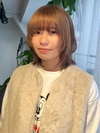 ミディアム カラー ヘアアレンジ memoto東三国店 🌼RENA🌼のマツエク・マツパデザイン