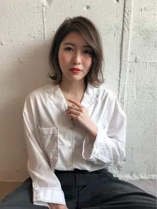 ミディアム あらき ちさとのヘアスタイル