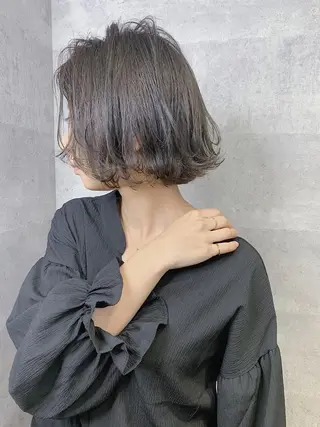 ショート カラー パーマ _WHITE 難波本店のヘアスタイル