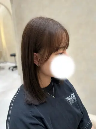 ミディアム カラー zina ୨୧˖* moeのヘアスタイル