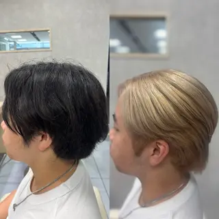 ショート カラー メンズ メンズ特化韓国風 パーマスタイル/りんのヘアスタイル