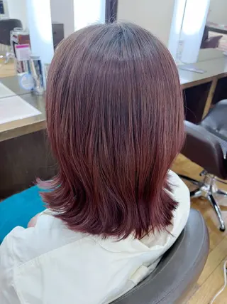 ミディアム カラー 透明感美肌カラー/ 岡田澪香のヘアスタイル