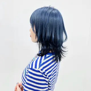 ミディアム カラー ヘアアレンジ 大橋 拓巳のヘアスタイル