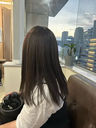 セミロング カラー nano透明感カラー 🌿ヘアアレンジのヘアスタイル