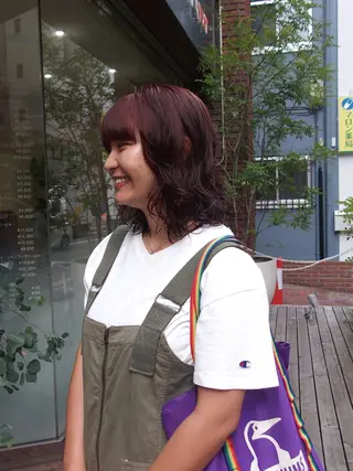 ミディアム カラー パーマ Seeknext // Rukaのヘアスタイル