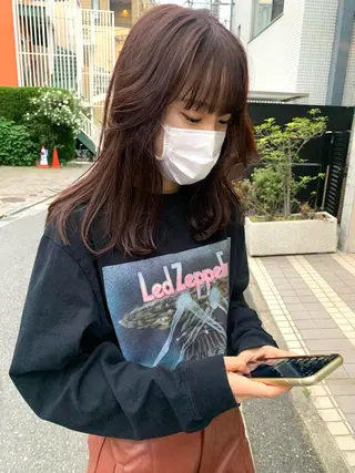 カラー ラベンダー/レイヤー スタイル🤎mamiのヘアスタイル