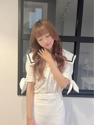 ロング カラー ヘアアレンジ 顔まわり職人🇰🇷 韓国ヘア/KAITOのヘアスタイル