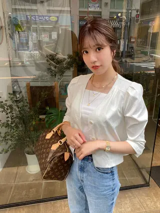 ロング カラー Joule銀座 石山あやのヘアスタイル