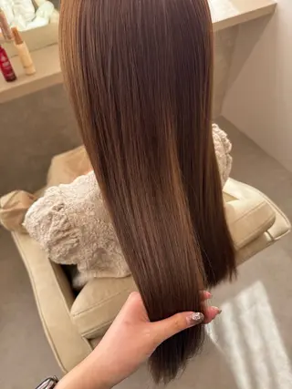 ロング カラー ともか/美髪透明感 カラー/顔周りカットのヘアスタイル