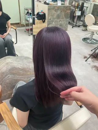 セミロング ブリーチカラー AYANEのヘアスタイル