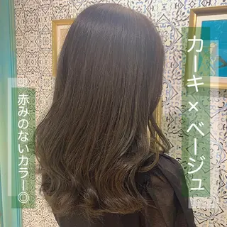 セミロング カラー 韓国ヘア特化型美容師 カワノマイ🇰🇷のヘアスタイル