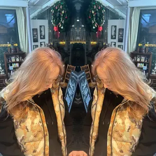 セミロング カラー レイヤー/ボブ/ ミニボブ/AOIのヘアスタイル