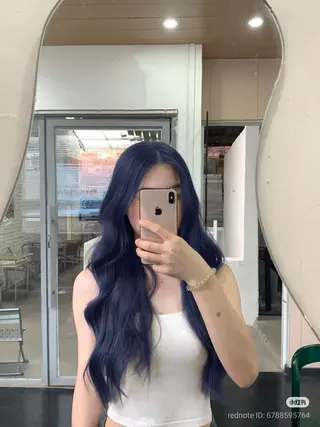 ロング カラー 韓国トレンド寒色💍 ayana💍のヘアスタイル