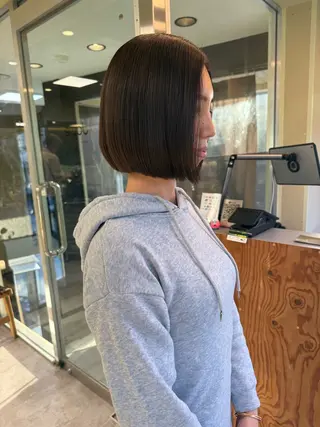 ショート カラー 伶風/デザインカット /ボブ/透明感カラーのヘアスタイル