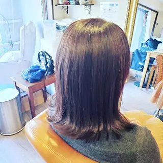 セミロング カラー spa hair  ark 富井直美のヘアスタイル