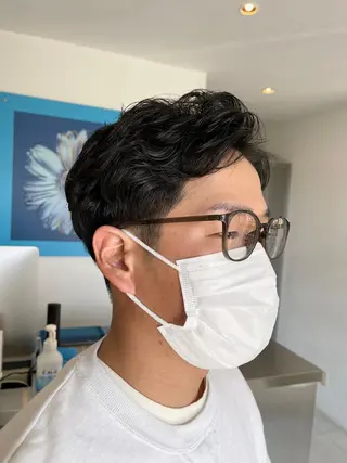 パーマ メンズ 三好 達也のヘアスタイル