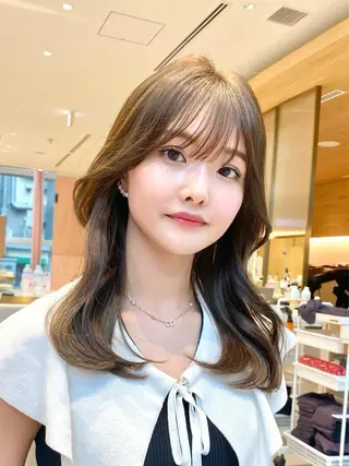 セミロング 韓国くびれレイヤー 🇰🇷はづきのヘアスタイル