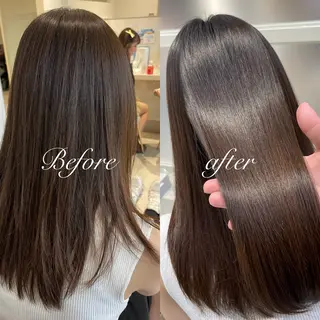 セミロング 𝐑𝐞𝐨/透明感 𝐜𝐨𝐥𝐨𝐫のヘアスタイル