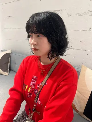 パーマ 峯田 優花のヘアスタイル
