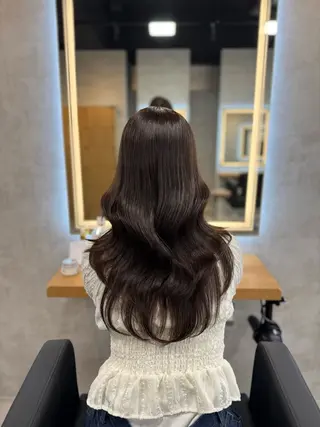 ロング カラー ヘアアレンジ レイヤーカット×透明 感カラーHAYATOのヘアスタイル