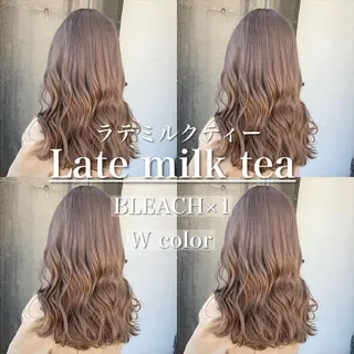 ロング カラー くすみミルクティー/ ブラウン🪡TOWAのヘアスタイル