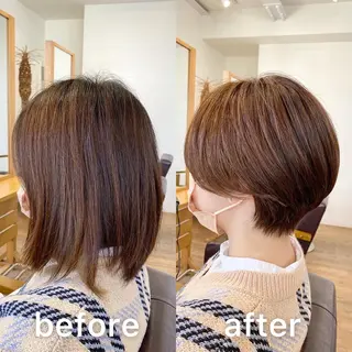 ショート カラー KIZU 髪質改善 オカルト怪談のヘアスタイル