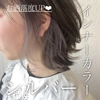 ミディアム カラー 入江 志穂のヘアスタイル
