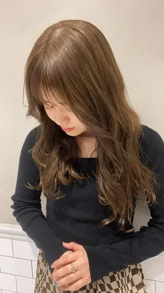 ロング カラー cie所属・ボブ/ミニボブ 透明感カラーkadoのヘアスタイル