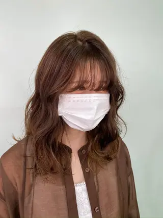 セミロング カラー ヘアアレンジ ネイル マツエク・マツパ 💓💓彩 音💓💓のマツエク・マツパデザイン