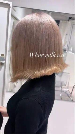 カラー ブリーチカラー💙 𝗠𝗜𝗞𝗨のヘアスタイル