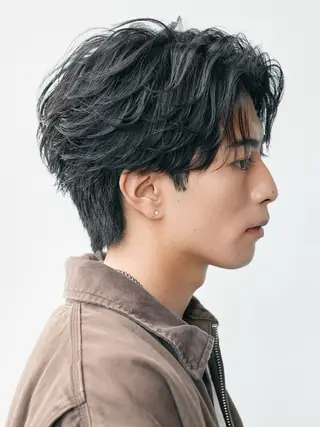 パーマ メンズ fifth men's原宿所属・fifth/原宿/ シャドウパーマ/カズのヘアスタイル