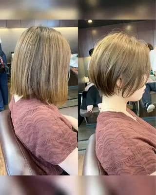 ショート 縮毛矯正/ショート/ レイヤー/畑中正敏のヘアスタイル