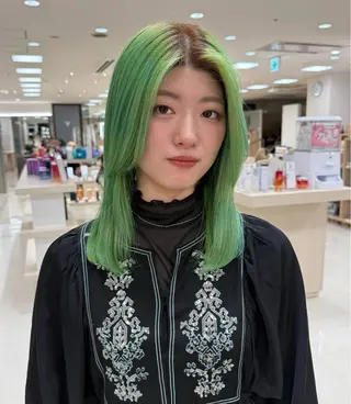 ミディアム カラー ヘアアレンジ 🍒KIKUCHI KANAE🍒のヘアスタイル