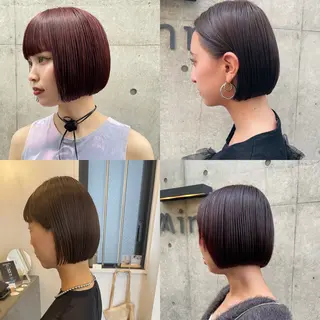 ショート カラー ボブ／パーマ指名 No. 1🍃れんとのヘアスタイル