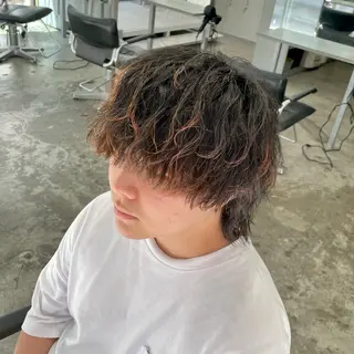 ミディアム パーマ メンズ メンズ特化美容師/ 藤戸 椋のヘアスタイル