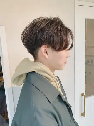ショート カラー パーマ kyon.hair 韓国カットカラーのヘアスタイル