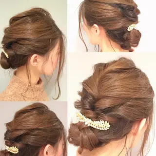 ミディアム ヘアアレンジ SALOWIN Frente店所属・個室で似合わせ好印象 🧡外山弥千代のヘアスタイル