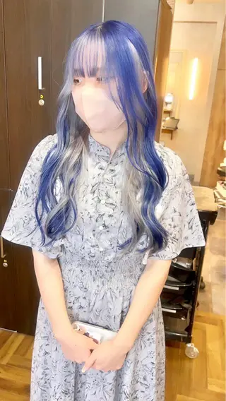 ロング 心斎橋ヘアカラー ブリーチmarinaのヘアスタイル
