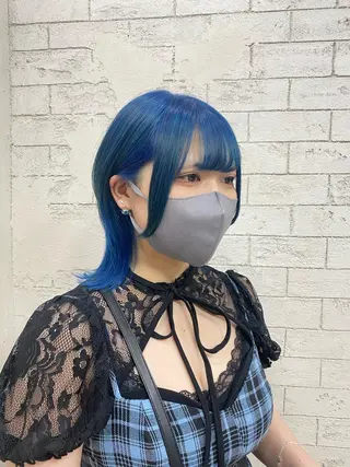 セミロング カラー ホワイト/店長/カラ ー講師/錦糸町/岩崎のヘアスタイル