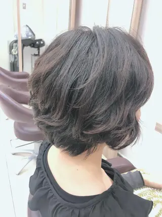 ショート パーマ 産休中です。 🌹sayu🌹のヘアスタイル