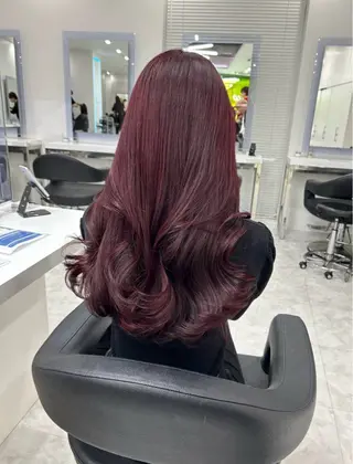 ロング カラー ヘアアレンジ 盛れる韓国RED🥀 sayakaのヘアスタイル
