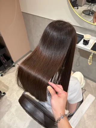 セミロング カラー 💖褒められサラ艶髪 💖髪質改善💖本木のヘアスタイル